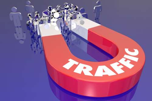 Stock art SEO web traffic magnet