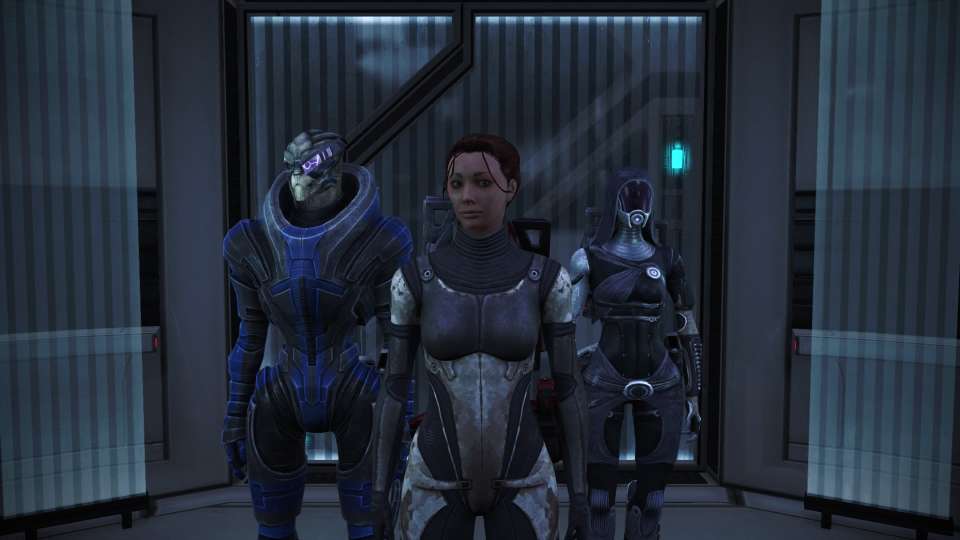 Mass Effect Legendary Edition Citadel elevator Garrus Tali