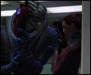 Mass Effect Legendary Garrus Shepard cover combat