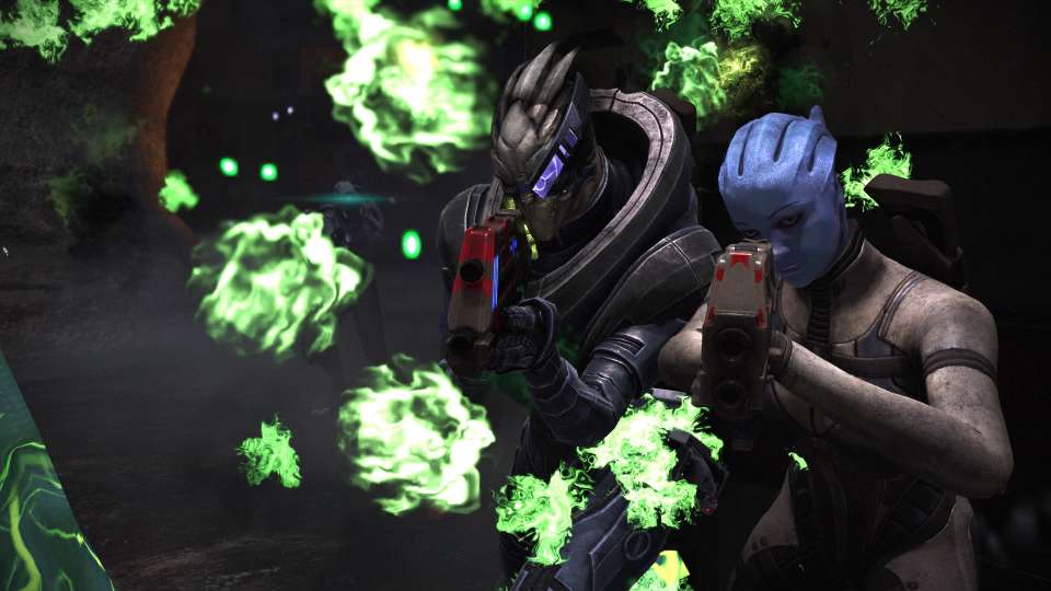 Mass Effect Legendary Edition Garrus Liara assault rifles corrosive