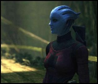 Mass Effect Legendary Liara Vigil reflecting