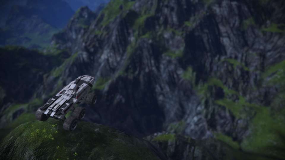 Mass Effect Legendary Mako jumping mountains