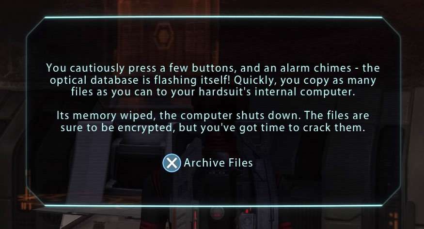 Mass Effect Legendary lore text box