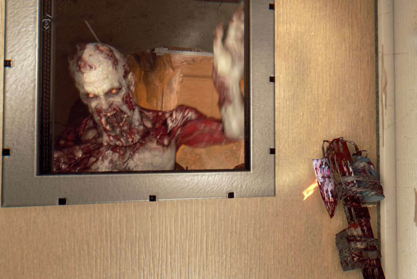 Dying Light zombie through door window