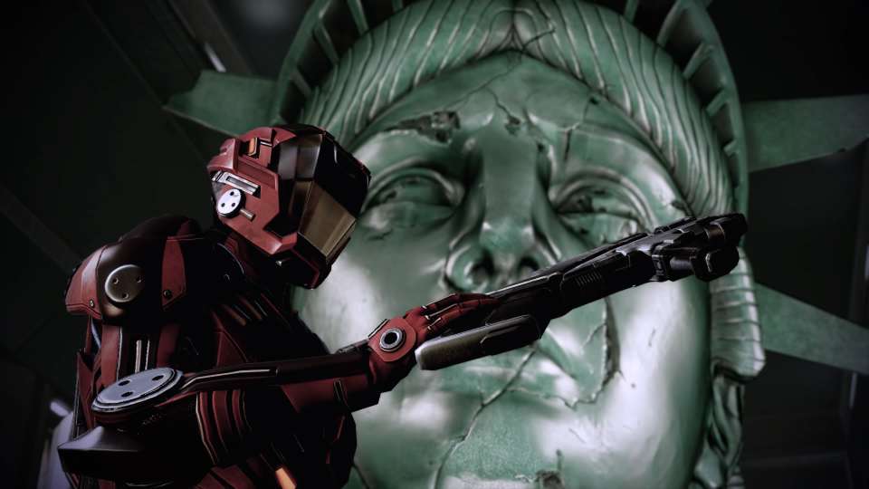 Mass Effect 2 statue of liberty head