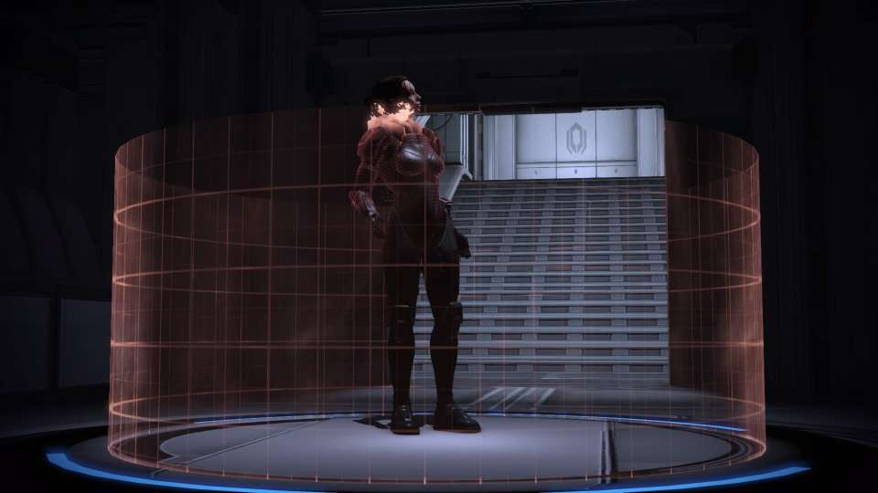 Mass Effect 2 Shepard holographic conferencing