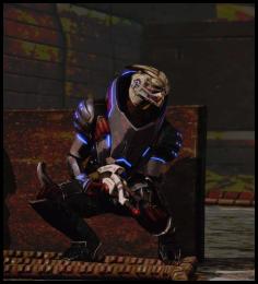 Mass Effect 2 Tuchanka Garrus in cover sniper rifle