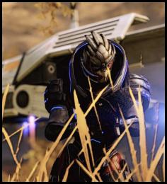 Mass Effect 2 Garrus Grunt dropship cerberus grass