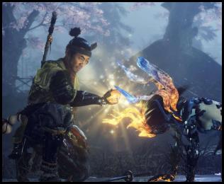 Nioh 2 Tokichiro cherry blossoms