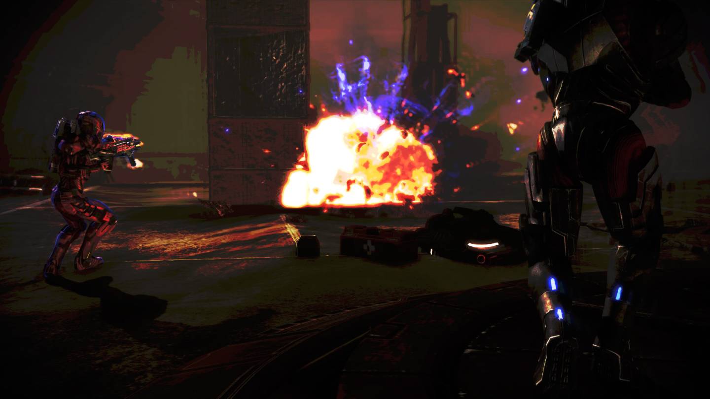 Mass Effect 2 Legendary Shepard Garrus explosion