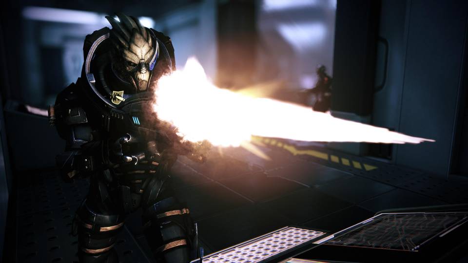 Mass Effect 3 Legendary Garrus turian assault rifle firing