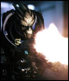 Mass Effect 3 Legendary Garrus turian assault rifle firing