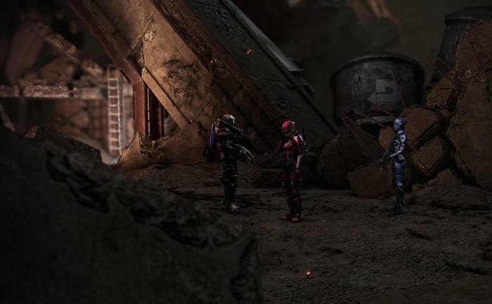 Mass Effect 3 Legendary Tuchanka ruins Shepard Garrus Liara