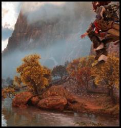Horizon Forbidden West Aloy view pool jumping valley