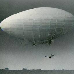 dall-e mini neural network airship monochrome