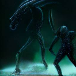 dall-e mini neural network horror alien