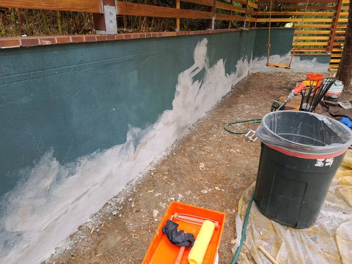 Wall stucco paint patch