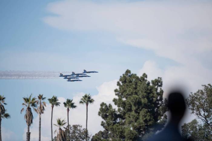 Blue Angels Miramar air show September 2022 skyline palm trees