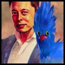 thumbnail Stable Diffusion Elon Musk Twitter bird on shoulder