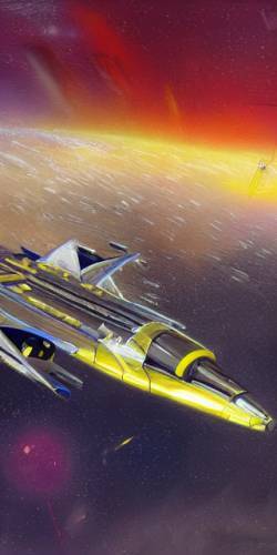 Stable diffusion yellow starfighter specart