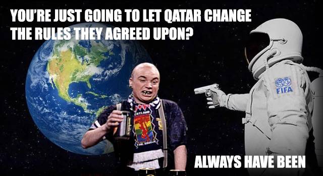 Meme World Cup Qatar Scottish Soccer Hooligan weekly