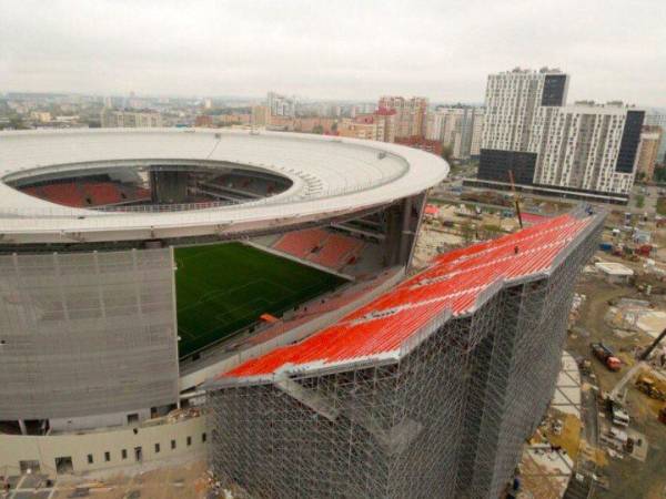 Russia world cup scary bleachers stadium