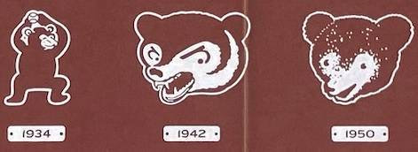 Chicago Cubs logos 1934 1942 1950