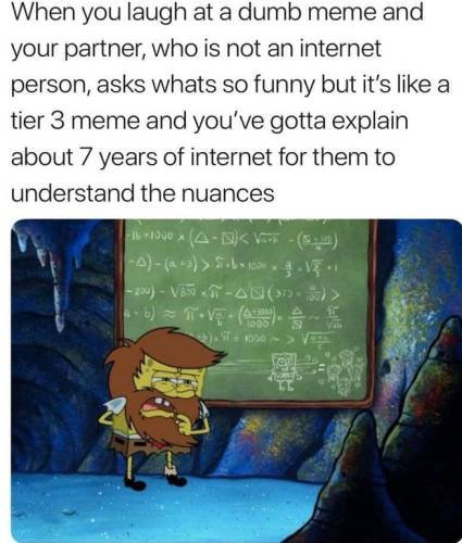 Spongebob meme about explaining memes and references