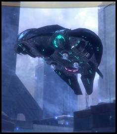 Halo ODST Master Chief Collection covenant dropship city