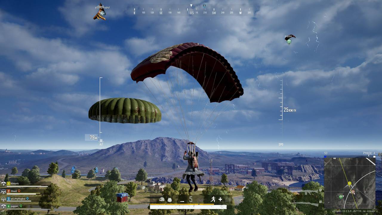 PUBG Battlegrounds air collision parachute package