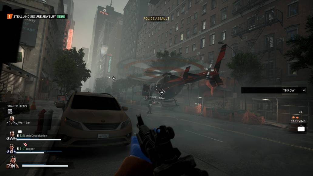 Payday 3 bank robbery escape helicopter pickup