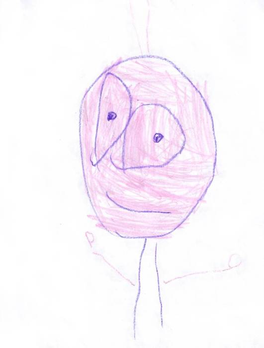 Kid drawing of a person