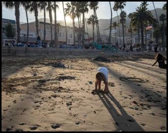 Catalina Island Avalon beach sunset