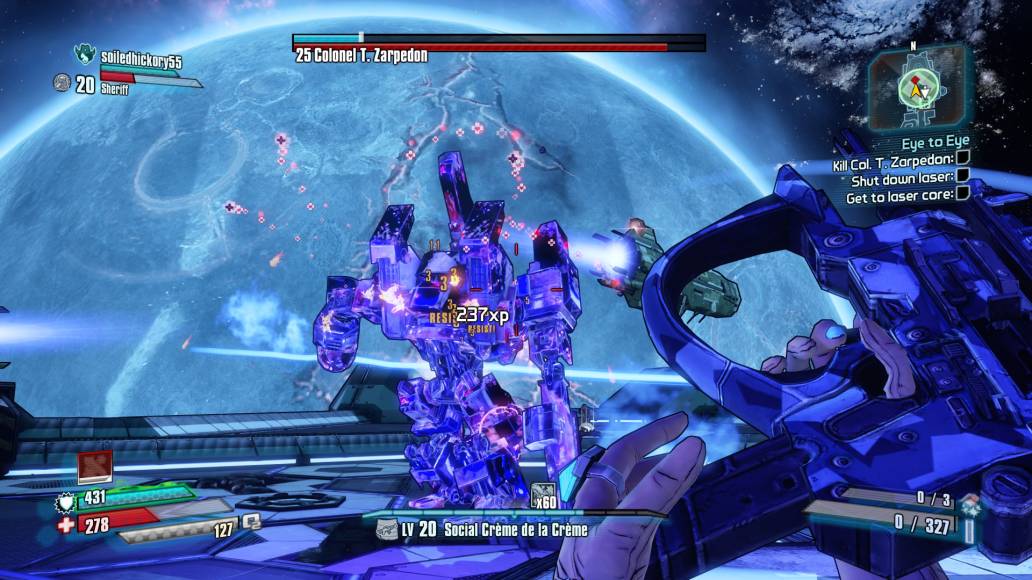 Borderlands Pre-Sequel Zarpedon battle