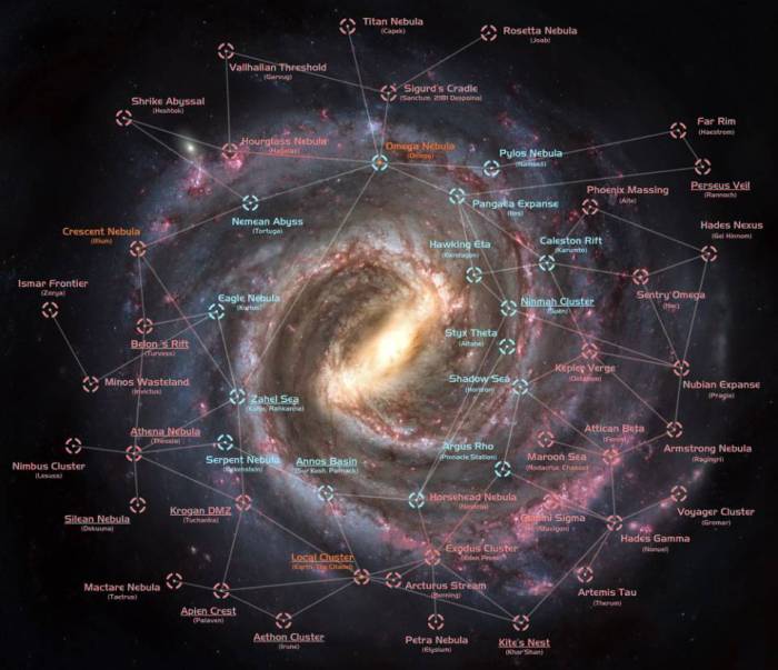 Mass Effect galaxy map