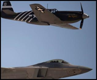 Miramar Air Show 2024 F-22 Raptor P-51 Mustang tandem