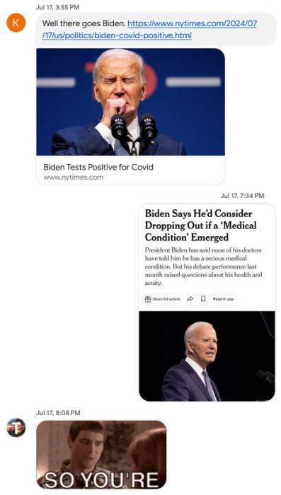 Chat Biden covid presidential run