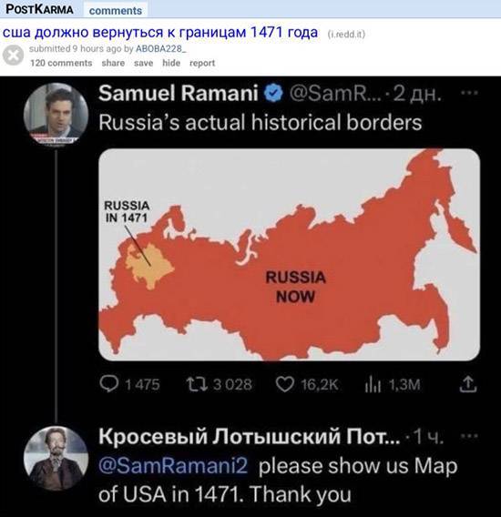 Reddit Twitter Russia historical borders PostKarma bots