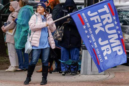 Trump JFK Jr qanon flag