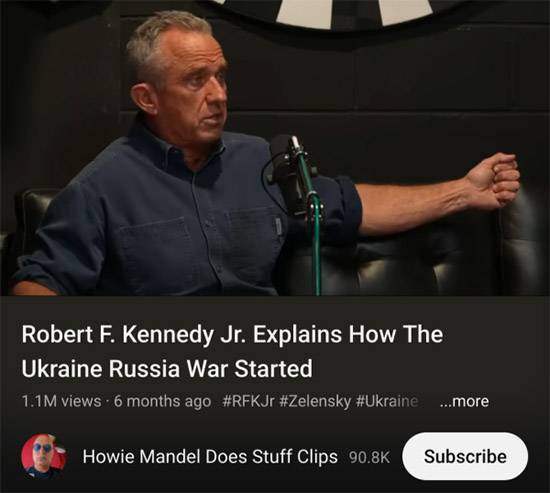 RFK Jr Howie Mandel Russia