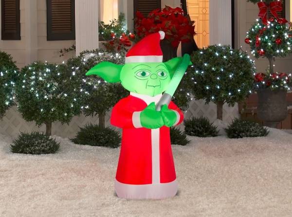 Inflatable Santa Yoda Claus Christmas decoration