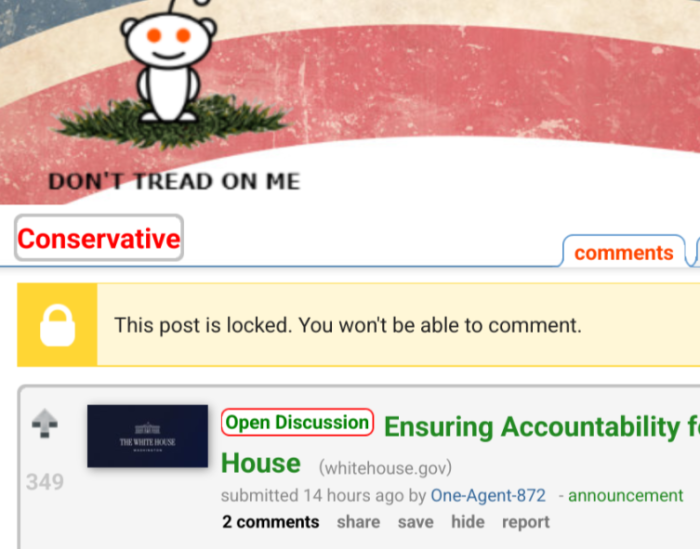 Reddit r conservative locked post