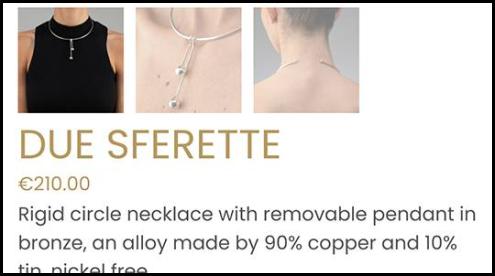 Monica Castiglioni bronze necklace