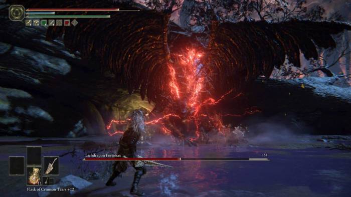 Elden Ring Lichdragon Fortissax combat