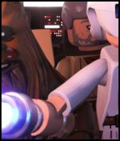 Lego Star Wars lightsaber practice cockpit