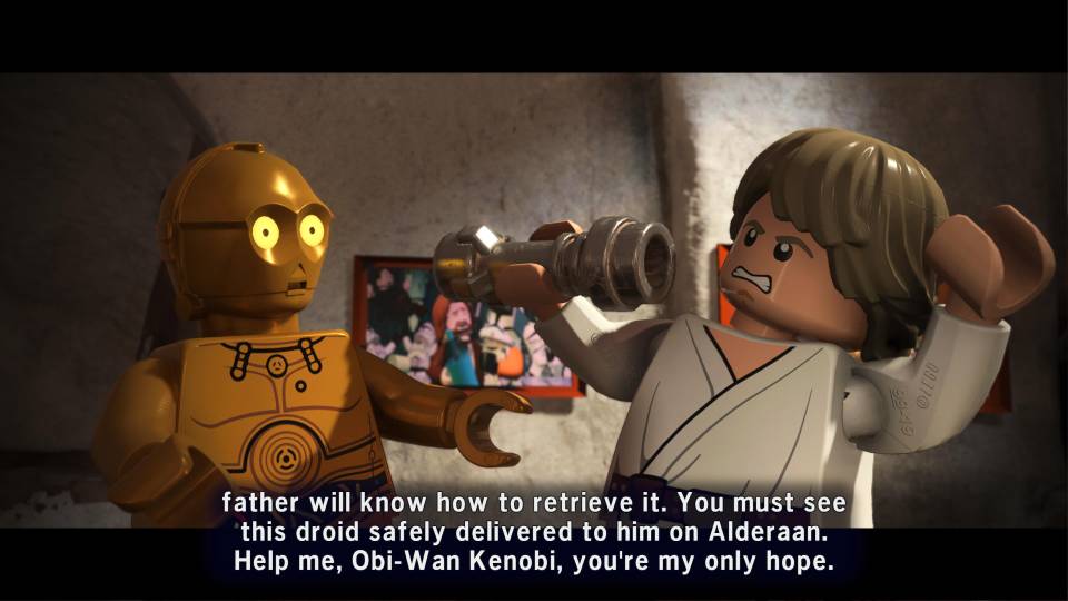 Lego Star Wars Luke C3PO Kenobi hut lightsaber