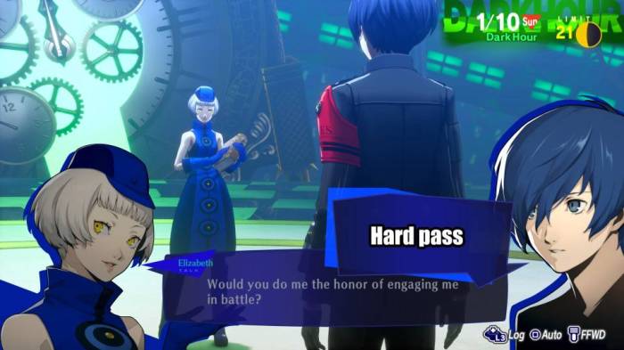 Persona 3 Reload Elizabeth battle invitation