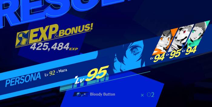 Persona 3 Reload Reaper battle rewards