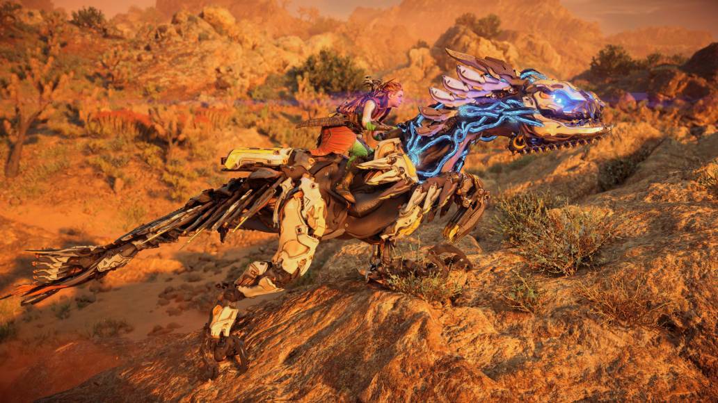 Horizon Forbidden West clawstrider mount desert
