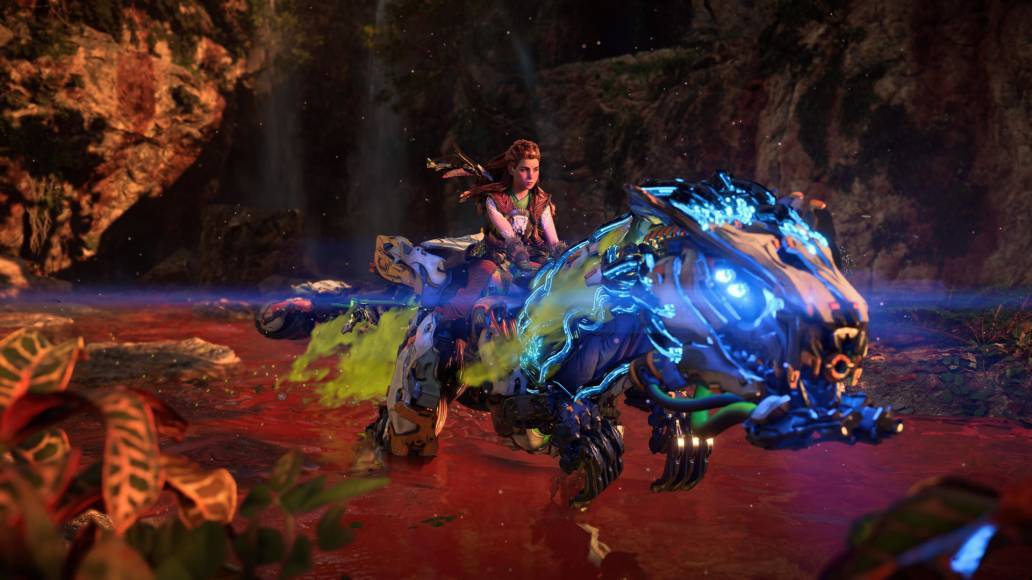 Horizon Forbidden West clawstrider mount stream